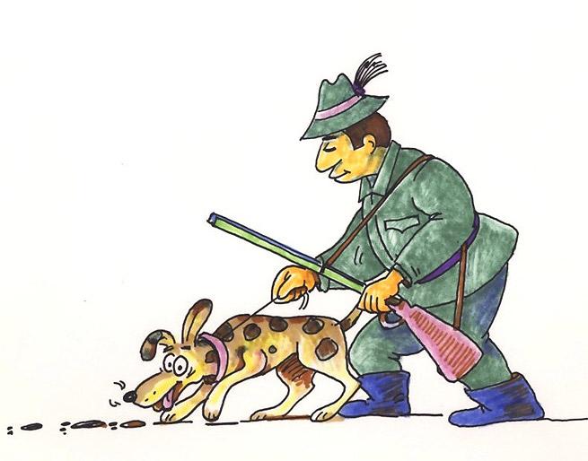 Jäger - Kinderbuch-Illustration von Jon Mincu, Fine-Press-Atelier, Berlin - Künstler, Illustrator, Zeichner, Maler für Kunst, Wissenschaft, Belletristik und Kinderbücher